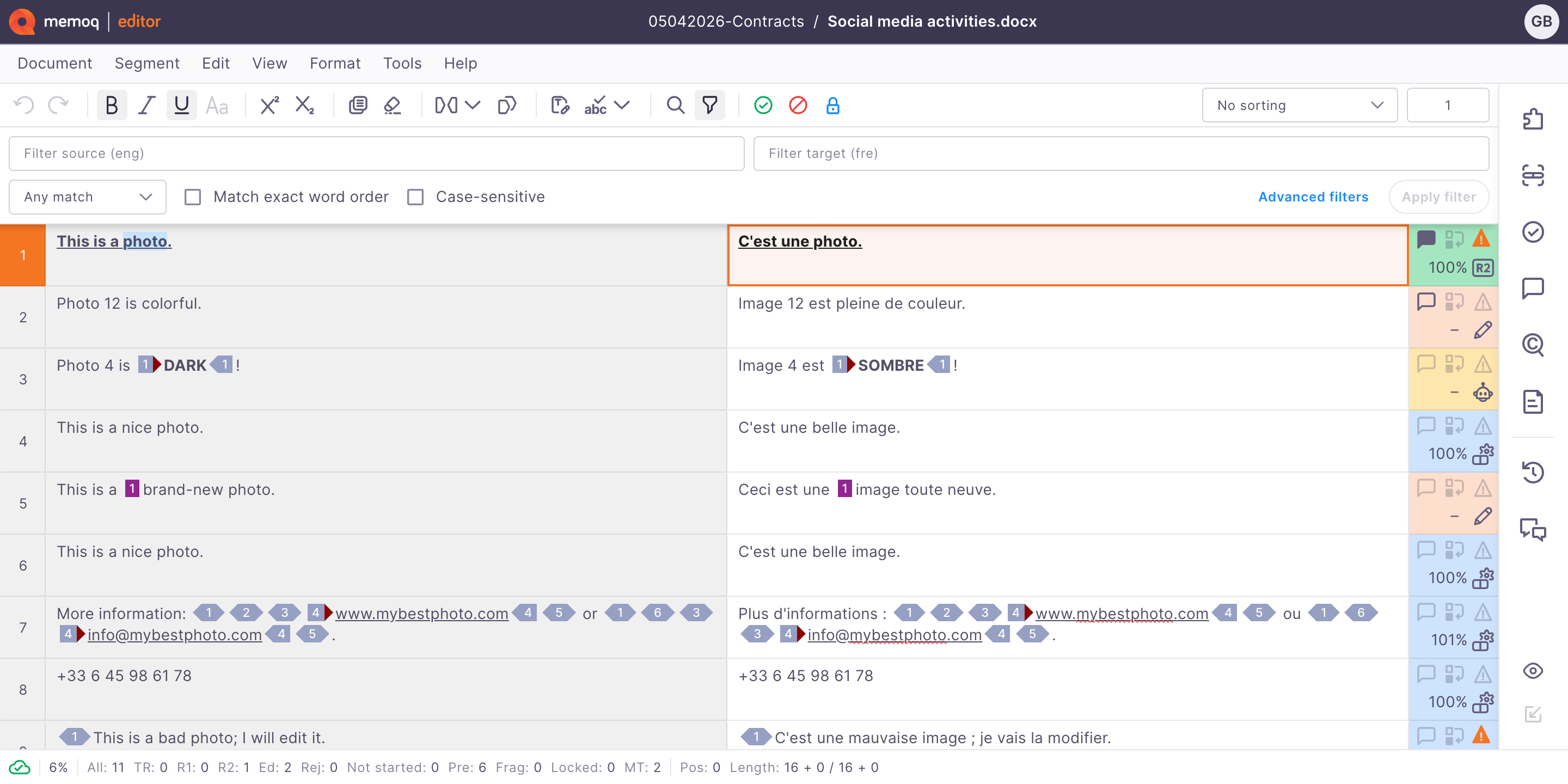 memoQ editor